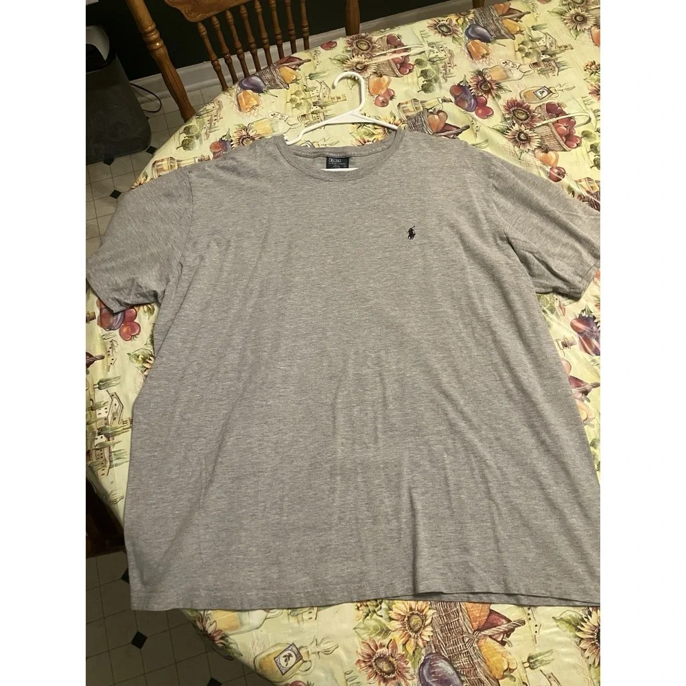 Polo Ralph Lauren Shirt Men's 2XL Gray Short Sleeve Pullover Crew Neck Casual!